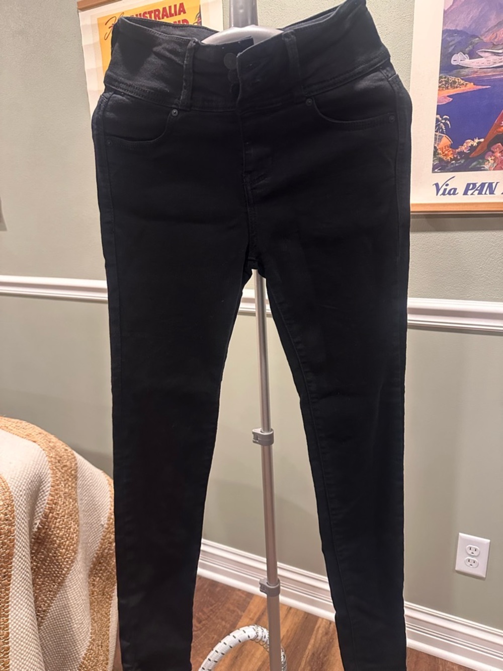 Women's Black High-Rise Skinny Jeans- Size 3